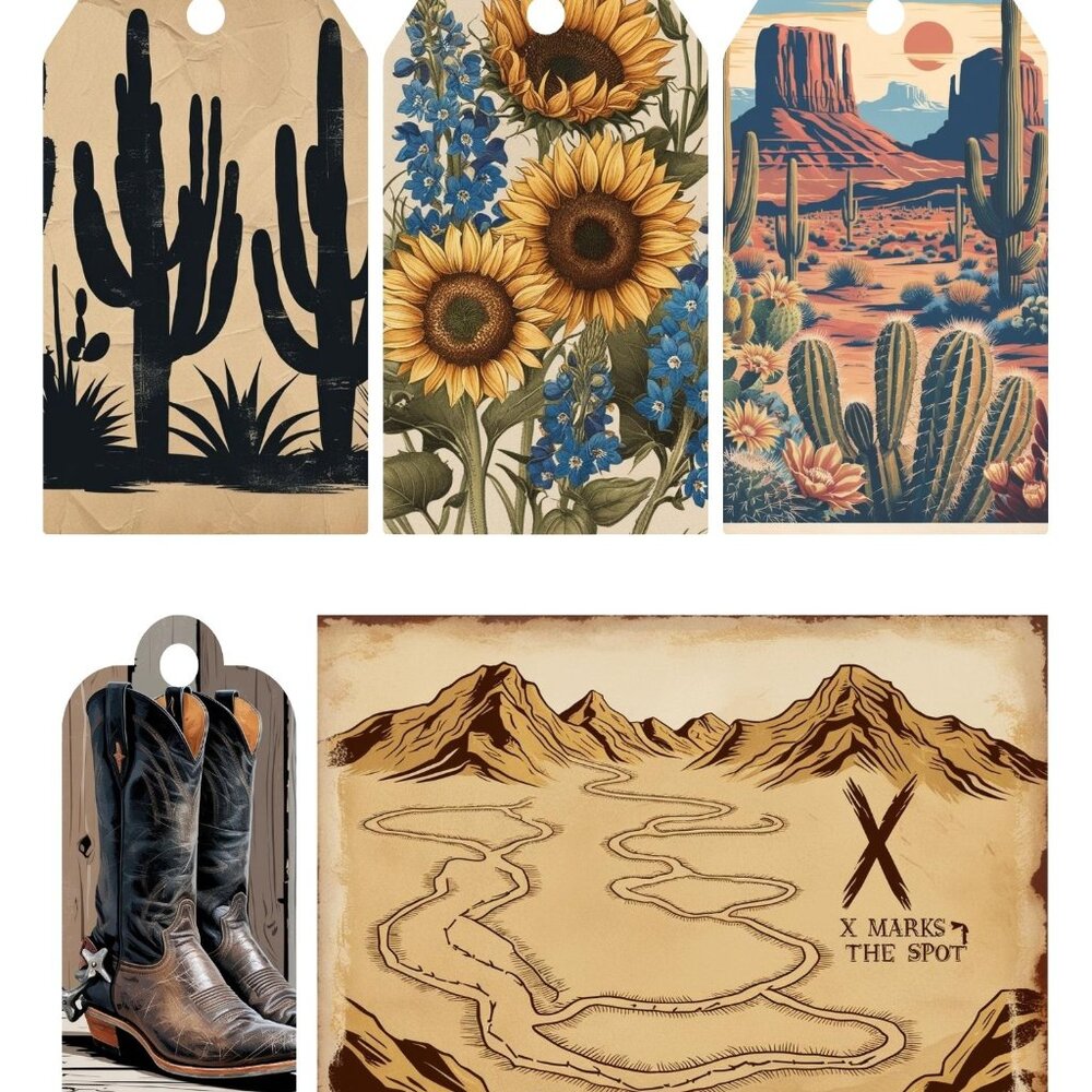 Junk Journal Western pages